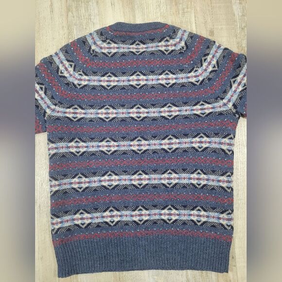 VINTAGE 100% WOOL HEAVYWHEIGHT j. crew christmas sweater women small - Picture 7 of 8